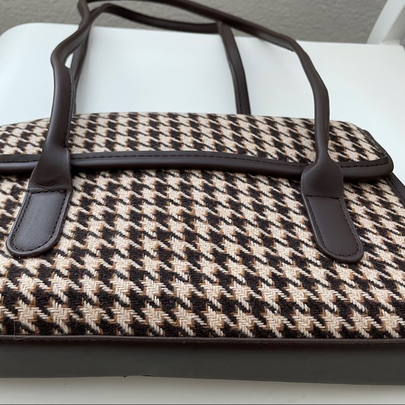 Tweed long strap houndstooth shoulder bag - Picture 8 of 8